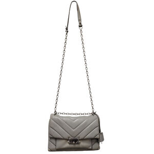 Michael Kors Cece Medium Quilted Leather Convertible Gray Shoulder Bag